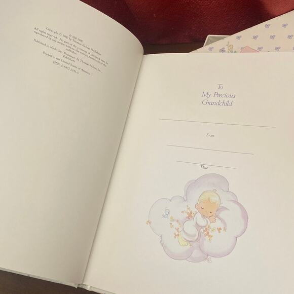 Grandmothers Precious Moments Special Memories My Grandchild Book NEW w/ box VTG - Picture 6 of 14